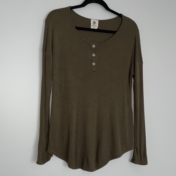 Spade & Heart Ribbed Long Sleeve Shirt Sz S - Picture 2 of 11